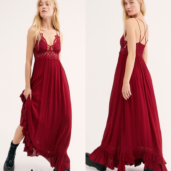 Free People Dresses & Skirts - Adella Maxi Dress - Cranberry